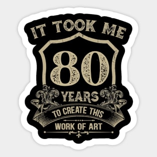 80th Birthday Sticker